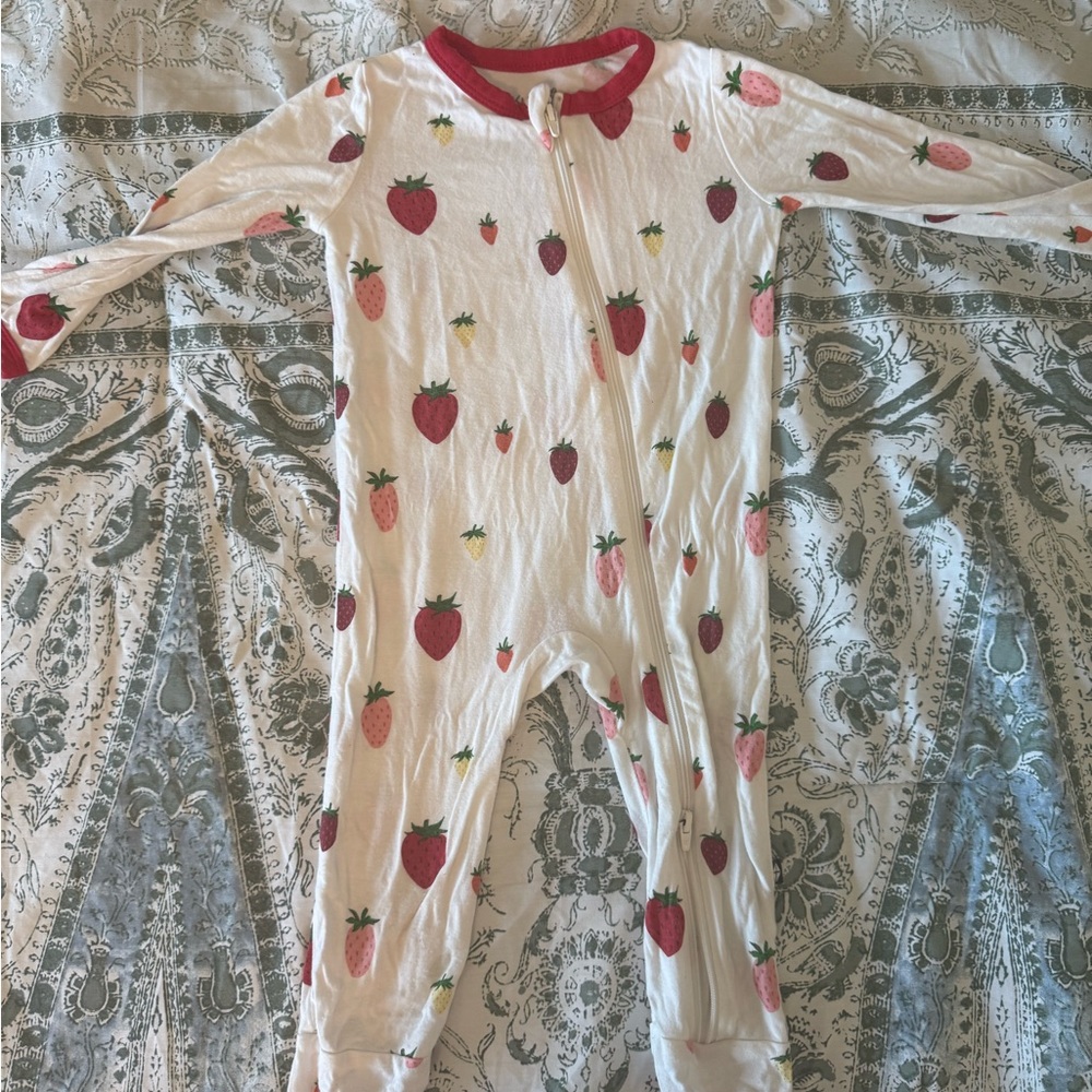 Kyte BABY Red and Pink Strawberry Kids Footie